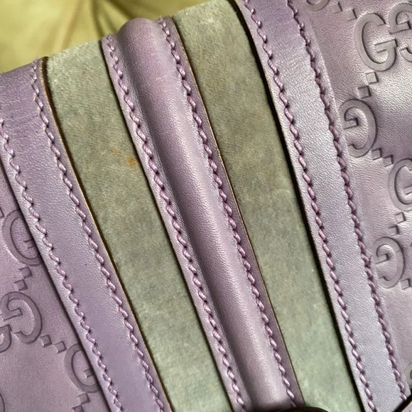 Gucci GG Embossed Guccissima Leather Treasure Bag Lavender Lock/Key Chain COA - Picture 15 of 15